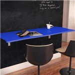 Ficha técnica e caractérísticas do produto Mesa Suspensa de Parede Dobrável Flat Azul 110x44 - Lyam Decor