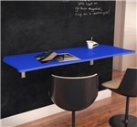 Ficha técnica e caractérísticas do produto Mesa Suspensa de Parede Dobrável Flat Azul 90x50 - Lymdecor