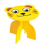 Ficha técnica e caractérísticas do produto Banquinho de Madeira Animal Kids Tigre - Junges