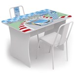 Ficha técnica e caractérísticas do produto Mesinha Infantil Reversível com 2 Cadeiras D320br Kappesberg
