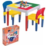 Mesinha Mesa Escolar Infantil com 2 Cadeiras Multi Atividades