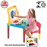 Ficha técnica e caractérísticas do produto Mesinha para Pintura com Lousa e Cadeira - Bell Toy