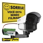 Ficha técnica e caractérísticas do produto Micro Câmera Falsa com Led a Pilha Sem Fio + Placa Sorria