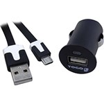 Ficha técnica e caractérísticas do produto Micro Carregador Yogo de Carro USB e Cabo Lightning para IPhone, IPad e IPod