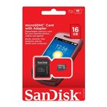 Ficha técnica e caractérísticas do produto Micro Sd 16gb Classe 4 Sandisk
