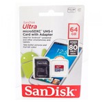 Ficha técnica e caractérísticas do produto Micro Sd 64gb Ultra C10 / Sdsquns Sandisk