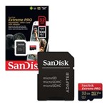 Ficha técnica e caractérísticas do produto Micro Sd Extreme Pro 32gb 100mb/s Sandisk 4k - O Mais Rápido