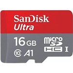 Ficha técnica e caractérísticas do produto Micro Sd Hc Sandisk Ultra 16gb C10 U1 A1 98mb/s