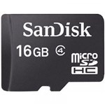 Ficha técnica e caractérísticas do produto Micro Sd Sandisk 16gb Classe 4