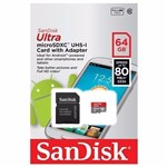 Ficha técnica e caractérísticas do produto Micro Sd Sandisk 64gb Classe 10