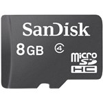 Ficha técnica e caractérísticas do produto Micro Sd Sandisk 8gb Classe 4