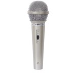 Microfone Profissional com Fio Dinamico Dm 701 Prata + Cabo 3 Metros