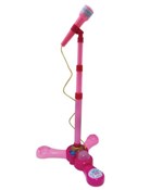 Microfone Infantil com Pedestal Meninas Rosa Entrada MP3 - Fênix