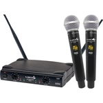 Ficha técnica e caractérísticas do produto Microfone Sem Fio Duplo Mão Lyco UH08MM UHF