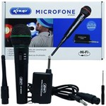 Ficha técnica e caractérísticas do produto Microfone Sem Fio - Profissional Wireless P10 para Karaokê e Caixa de Som Knup KP-M0005