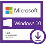 Ficha técnica e caractérísticas do produto Windows 10 Pro 32/64 Bits ESD FQC-0931 - Microsoft