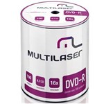 Ficha técnica e caractérísticas do produto Mídia DVD-R 4.7Gb 16x Shrink com 100 Unidades DV037 - Multilaser