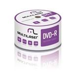 Ficha técnica e caractérísticas do produto Mídia Multilaser DVD-R Printable 08X 4.7 GB DV052