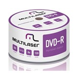 Ficha técnica e caractérísticas do produto Mídia Multilaser Dvd-R Printable 08X 4.7 Gb Multilaser - DV052