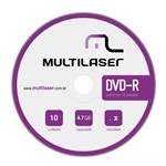 Ficha técnica e caractérísticas do produto Midia Virgem Dvd -R Shrink 4.7Gb 10 Unidades Dv038 Multilaser