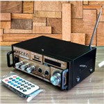 Ficha técnica e caractérísticas do produto Mini Amplificador com Bluetooth Karaokê Stereo Áudio Mp3 / Usb / Sd / Fm Digital Player