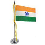 Mini Bandeira de Mesa da India 15 Cm Poliéster
