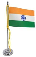 Ficha técnica e caractérísticas do produto Mini Bandeira de Mesa da India 15 Cm Poliéster