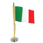 Ficha técnica e caractérísticas do produto Mini Bandeira De Mesa Da Itália 15 Cm Poliéster