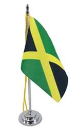 Ficha técnica e caractérísticas do produto Mini Bandeira de Mesa da Jamaica 15 Cm Poliéster
