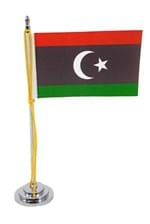 Ficha técnica e caractérísticas do produto Mini Bandeira de Mesa da Líbia 15 Cm Poliéster
