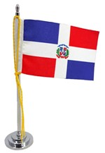 Ficha técnica e caractérísticas do produto Mini Bandeira de Mesa da República Dominicana 15 Cm Poliéster