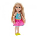 Ficha técnica e caractérísticas do produto Mini Boneca - Família da Barbie - Chelsea Club - Loira Saia Rosa - Mattel