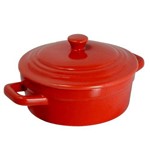 Ficha técnica e caractérísticas do produto Mini Caçarola em Cerâmica 350Ml Vermelho Mondoceram Gourmet
