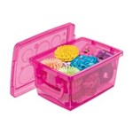 Ficha técnica e caractérísticas do produto Mini Caixa Organizadora Pink C/ Trava 400 Ml - Ref: Or80055