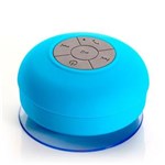 Ficha técnica e caractérísticas do produto Mini Caixinha de Som Portátil para Chuveiro Bluetooth Prova D`Água Azul