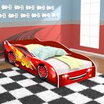 Ficha técnica e caractérísticas do produto Mini Cama Infantil Carro 96 Infantil Montessoriano com Proteção Lateral - Vermelho / Vermelho - Rpm Móveis