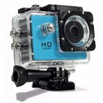 Mini Câmera Filmadora Sports Hd 1080p Aprov Dagua Bike Moto Azul - Odc