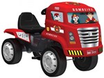 Mini Caminhão a Pedal Infantil Bombeiro Emite Sons - Bandeirante
