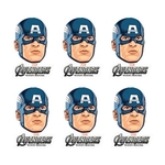 Ficha técnica e caractérísticas do produto Mini Carinha Capitão América - Avengers (6 unid)