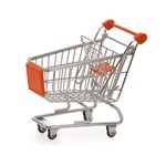 Ficha técnica e caractérísticas do produto Mini Carrinho Supermercado Decoração Natal 14cm Laranja