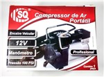 Ficha técnica e caractérísticas do produto Mini Compressor de Ar Automotivo Portátil Profissional 12V - Sq