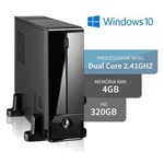 Ficha técnica e caractérísticas do produto Mini Computador Intel Dualcore 4gb Hd 320gb Hdmi Windows 10 3green Triumph Business Desktop