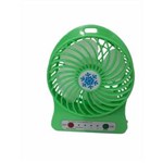 Ficha técnica e caractérísticas do produto Mini Fan Portatil Recarregavel Verde com Lanterna