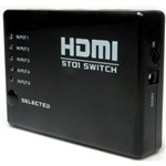 Ficha técnica e caractérísticas do produto Mini Hub Switch Hdmi 5 Portas Full Hd 1080p + Controle Remoto Kp-3460 - Knup