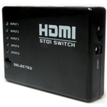 Ficha técnica e caractérísticas do produto Mini Hub Switch Hdmi 5 Portas Full Hd 1080p + Controle Remoto Kp-3460 - Knup