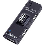 Ficha técnica e caractérísticas do produto Mini Hub USB 2.0 - Preto - Bright