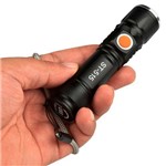 Ficha técnica e caractérísticas do produto Mini Lanterna Tática Super Potente Led T6 Recarregável USB C/ Zoom