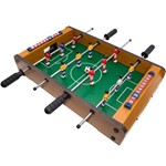 Ficha técnica e caractérísticas do produto Mini Mesa Futebol Pebolim Madeira Toto 12 Jogadores + Bola