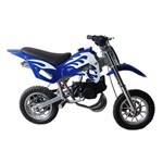 Ficha técnica e caractérísticas do produto Mini Moto Criança Infantil Cross 49cc 2tempo Gasolina Azul
