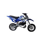 Ficha técnica e caractérísticas do produto Mini Moto Cross 49cc Dirt Bike a Gasolina 2 Tempos WVDB-006 Azul - Importway